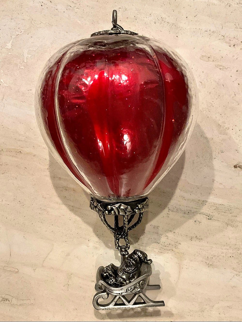 Lenox Santa's Journey Hot Air Balloon Christmas Ornament Vintage Xmas Ornaments